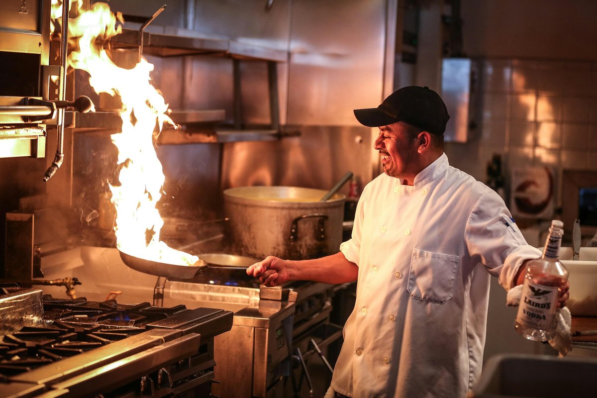 Open-fire kitchen — Café Continental Stalybridge